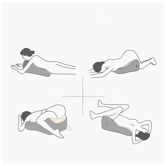 Desirel Magic Pillow - polštář z paměťové pěny s držákem na dildo (růžový)