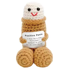 Pozitivní penis - pletený obal - natural