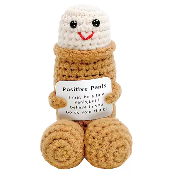 Pozitivní penis - pletený obal - natural