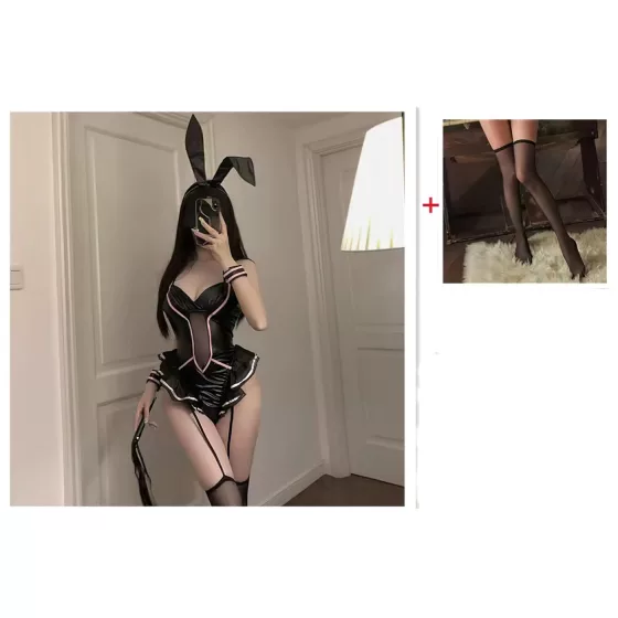 Kostým - sexy králičí uši - černá