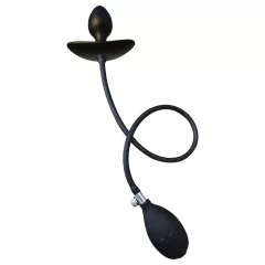   Kangvo - magnetický nafukovací anální kolík s válečkovou kuličkou (černý)