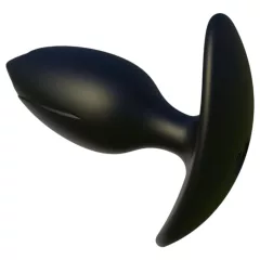   Kangvo - magnetický nafukovací anální kolík s válečkovou kuličkou (černý)