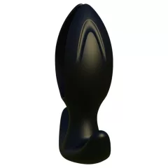   Kangvo - magnetický, nafukovací rýhovaný anální kolík (černý)