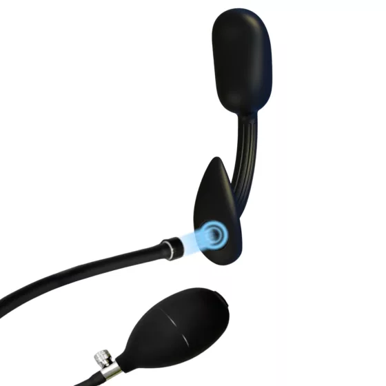 Kangvo - magnetický prostatický masážní anální kolík s kuličkovým válečkem (černý)