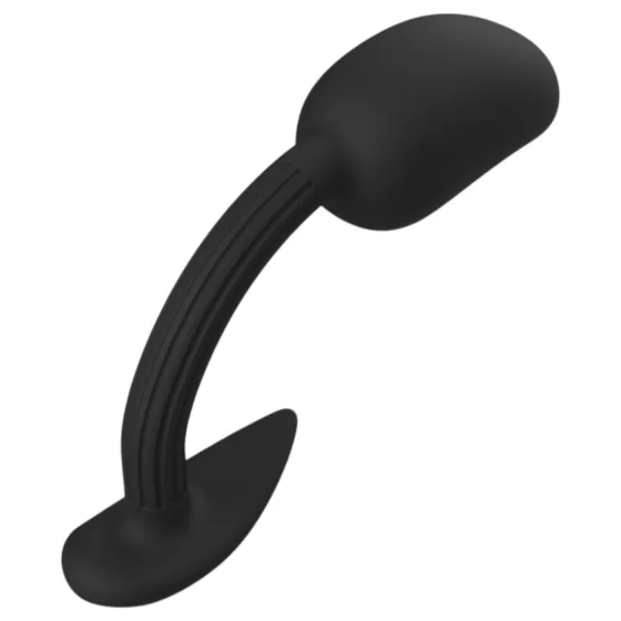Kangvo - magnetický prostatický masážní anální kolík s kuličkovým válečkem (černý)