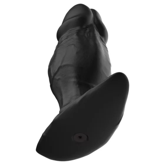 Kangvo - magnetický nafukovací silikonový dildo (černé)