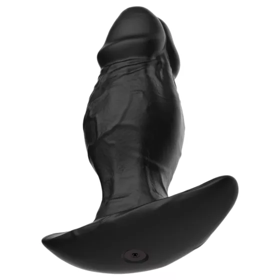 Kangvo - magnetický nafukovací silikonový dildo (černé)