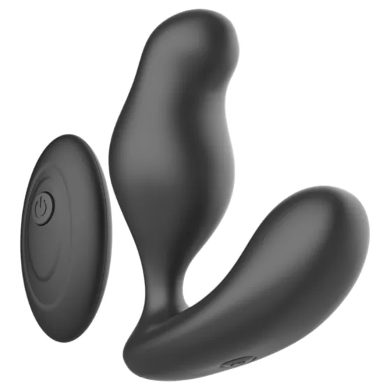 Mroow - prostatický vibrátor s dálkovým ovládáním (černý)
