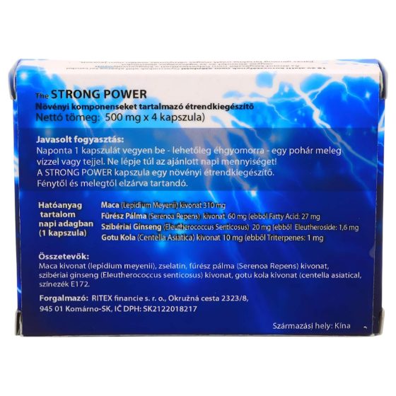 Strong Power Plus - doplněk stravy pro muže, kapsle (4 ks)