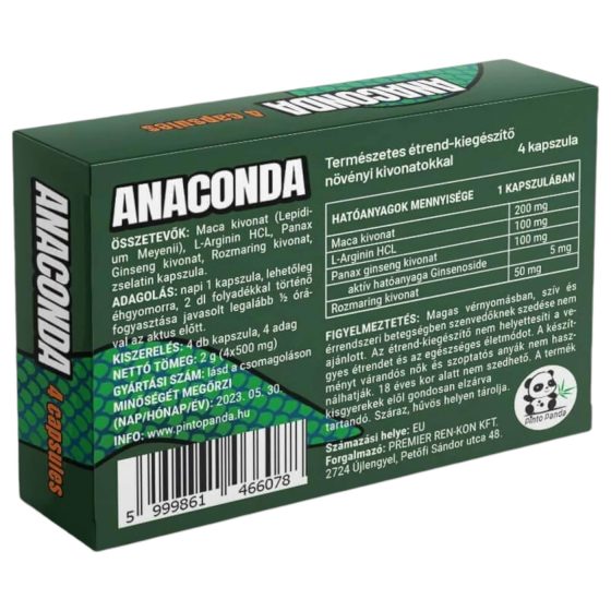 Anaconda - přírodní doplněk stravy pro muže (4 kusy)