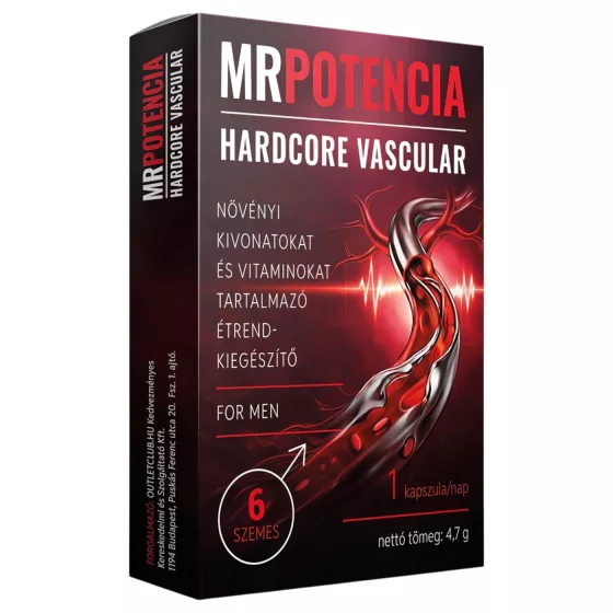 MrPotencia Hardcore Vascular - doplněk stravy v kapslích pro muže (6 ks)