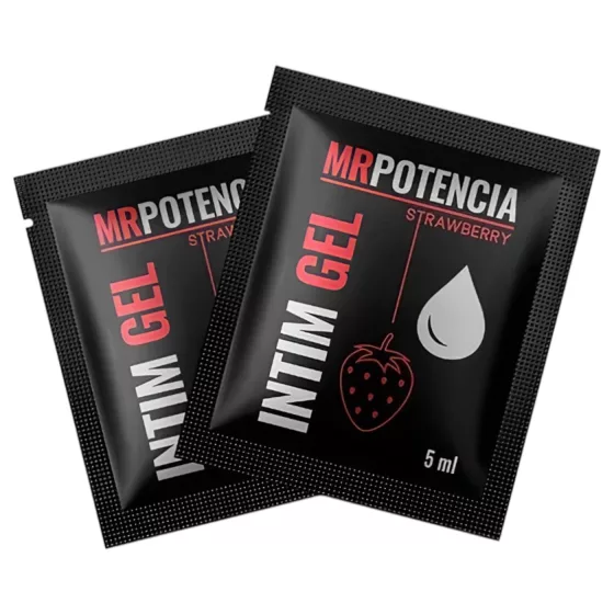 MrPotencia - intim gel - vodní lubrikant - jahoda 5ml