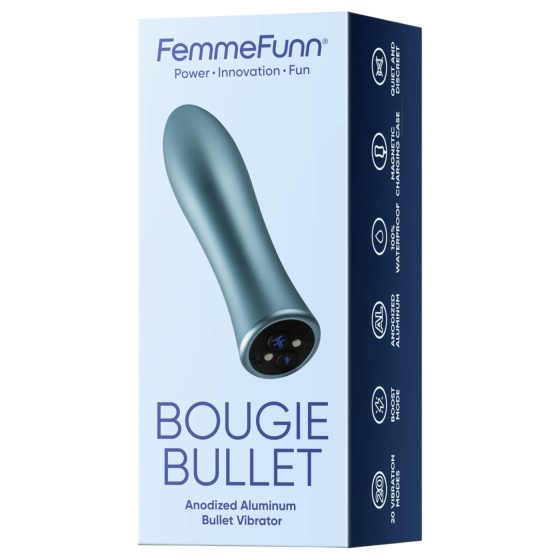 FemmeFunn Bougie - vibrátor z hliníku - prémiový - stříbrný