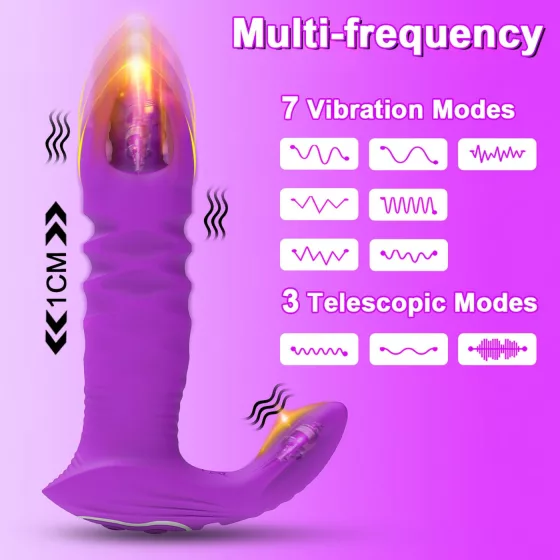 AlvUp - Appem řízený tlačný anální vibrátor (fialový)