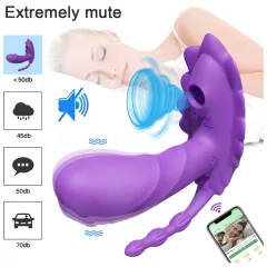   AlvUp - nositelný, aplikací řízený nasazovací vibrátor (fialový)