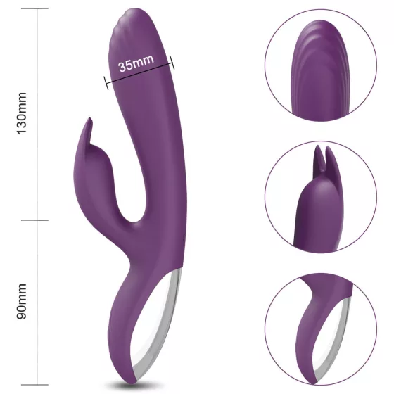 AlvUp - vibrátor na G-bod s králíčkem - fialový