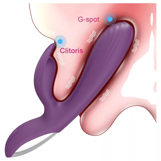 AlvUp - vibrátor na G-bod s králíčkem - fialový