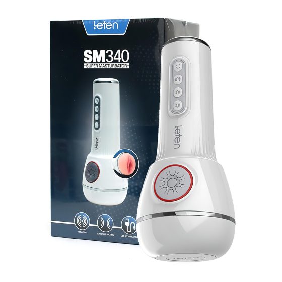 LETEN SM340 - akumulátorový, vibrační, sací, vzrušující masturbátor