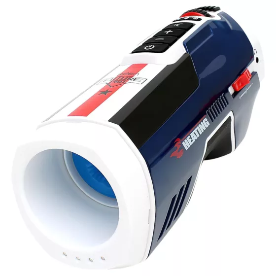 Leten SM Future Pro - síťový tlačný, svěrací a vyhřívaný masturbátor (modrý)