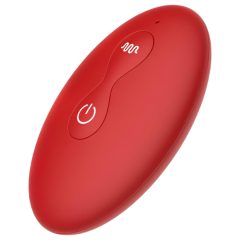   Růžový Plug - akumulátorový, rádiový anální vibrátor (červený)
