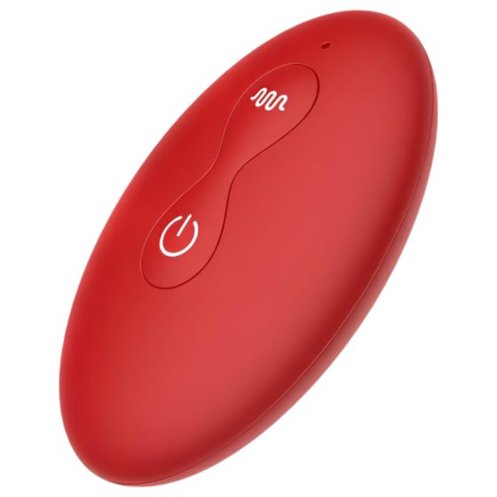 Růžový Plug - akumulátorový, rádiový anální vibrátor (červený)