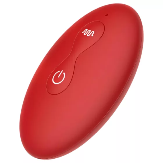 Rose Plug - anální vibrátor na dálkové ovládání, dobíjecí, červený