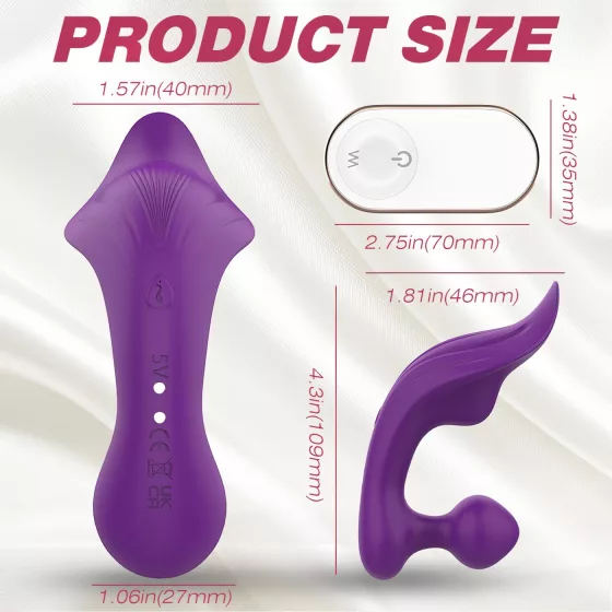 Sex HD Chomper - vibrátor na klitoris a anální stimulaci - voděodolný lila