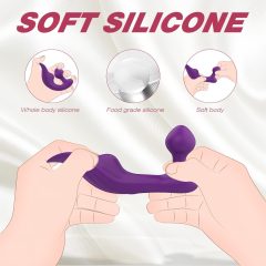   Sex HD Chomper - voděodolný klitoriální a anální vibrátor (fialový)