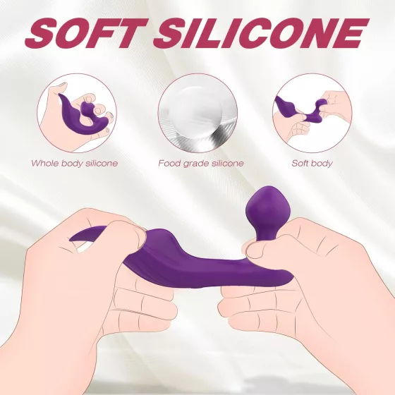 Sex HD Chomper - vibrátor na klitoris a anální stimulaci - voděodolný lila