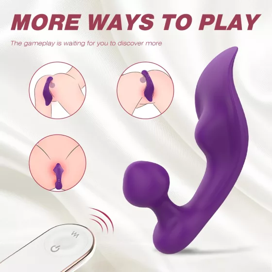 Sex HD Chomper - vibrátor na klitoris a anální stimulaci - voděodolný lila