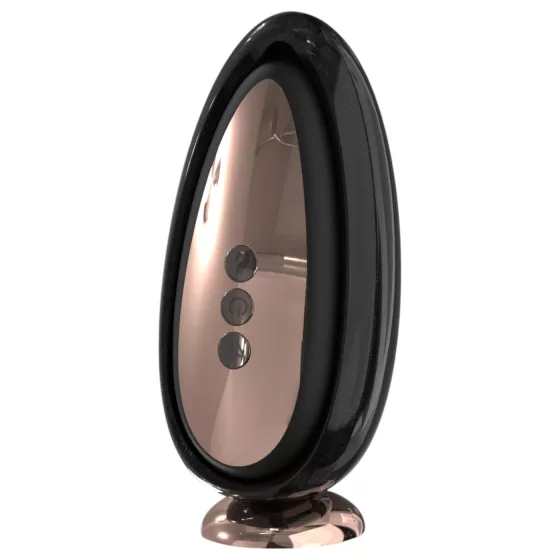Sex HD Mirror - vibrátor s funkcí ohřevu a lízáním - černý