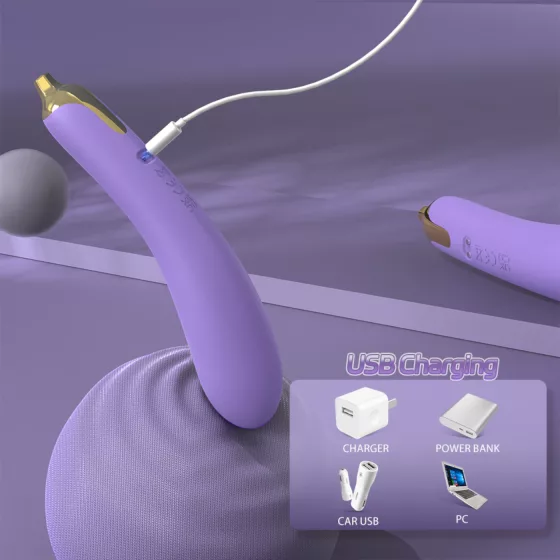 Sex HD - vibrátor ve tvaru lilku - fialový