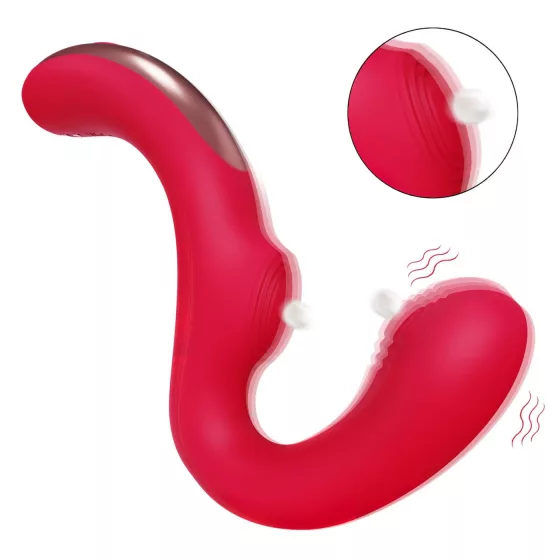 SEX HD Genie - vibrátor na G-bod a klitoris - červený