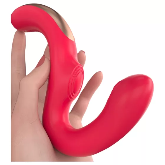 SEX HD Genie - vibrátor na G-bod a klitoris - červený