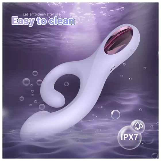 Sex HD - G-bod vibrační strojek s raménkem na klitoris (fialový)
