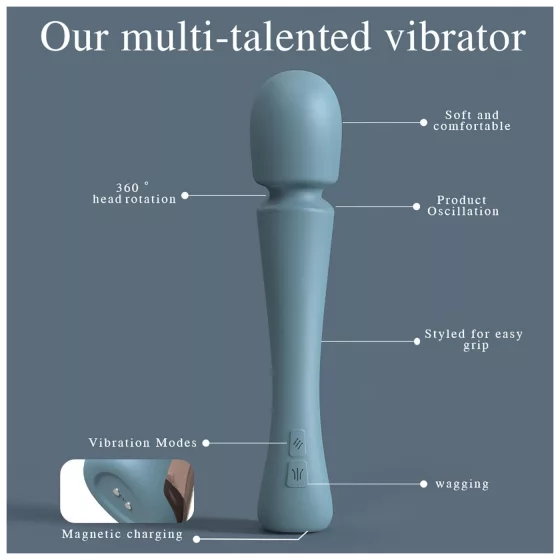 SEX HD Dancer - masážní vibrátor - turkizová