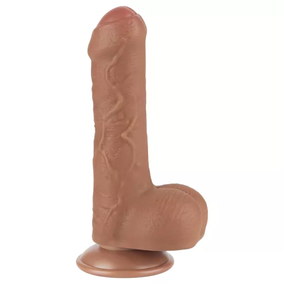 Lovetoy - dildo s varlaty - realistický dvouvrstvý - 18,3 cm - tělový