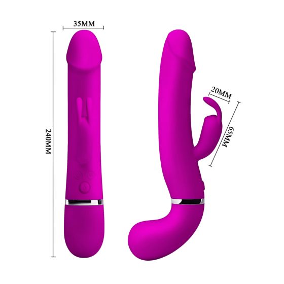 Pretty Love Henry - vibrátor s ramenem na klitoris a squirting funkcí (růžový)