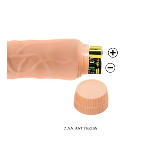 Baile - realistický vibrátor - 19,5 cm - tělová barva