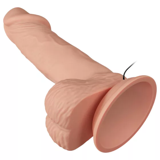 Baile Zebulon - realistický vibrátor s varlaty - 19 cm - tělová barva