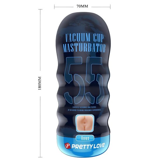 Pretty Love Vacuum Cup - realistický masturbátor s umělým zadečkem (naturální)