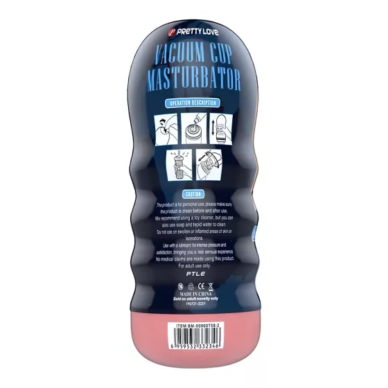 Pretty Love Vacuum Cup - realistický masturbátor ve tvaru úst (tělová barva)