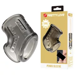   Pretty Love - erekční kroužek na penis a varlata (průhledný)