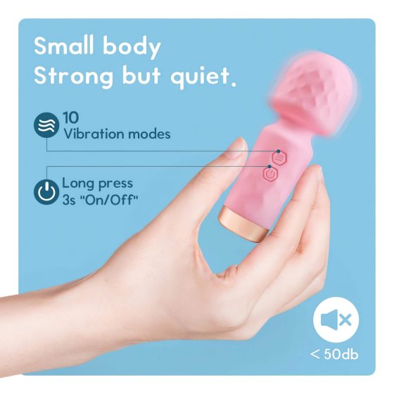 Vibeconnect - akumulátorový, vodotěsný mini masážní vibrátor (růžový)