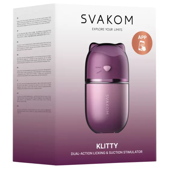 Svakom Klitty - lízací a sací vibrátor ovládaný aplikací