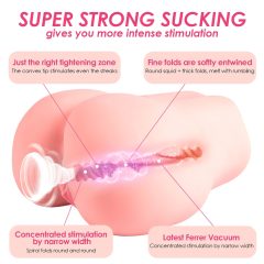 Vibeconnect - chytrý torzo masturbátor (přírodní)