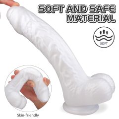   Sex HD Martin - realistické dildo s přísavkou a varlaty (bílé)