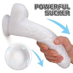   Sex HD Martin - realistické dildo s přísavkou a varlaty (bílé)