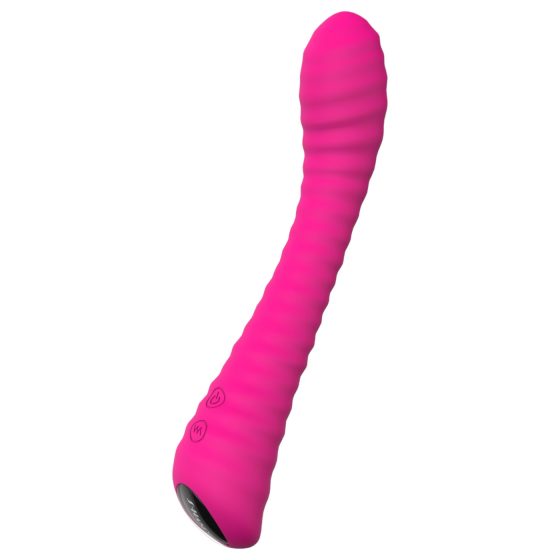 Sex HD Sunshine - akumulátorový, rýhovaný G-bod vibrátor (růžový)