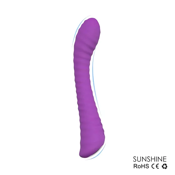 Sex HD Sunshine - akumulátorový, rýhovaný G‑bodový vibrátor (fialový)